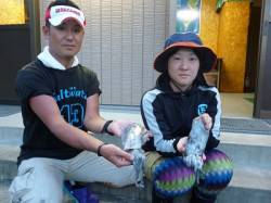 エギングでアオリイカ、二人で40パイ♪