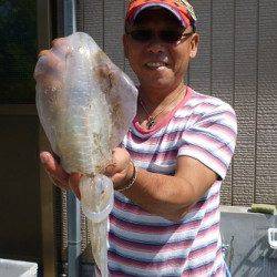 湯浅の磯、最大胴長23cmのアオリ含む8杯の釣果