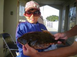 姫路遊魚センターでヒラメ40cm！