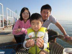 尼崎市魚つり公園、ウキ釣りでシラサにメッキ