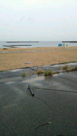 須磨　投げ釣りでのカレイ釣り　33cmはエギングロッドにヒット！