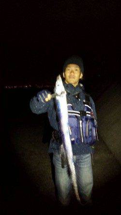 武庫一でタチウオワインド☆指5本のメートル級