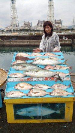 マリーナシティ海洋釣り堀　ブリにマダイに絶好調！