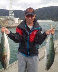 狙い通りブリ釣れました！　マリーナシティ海洋釣り堀