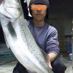 日高川河口で自己タイ記録の75㎝のスズキ!!