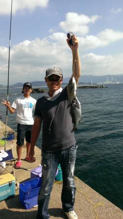 田ノ浦漁港　紀州釣りでチヌ☆　遠投でヒット…