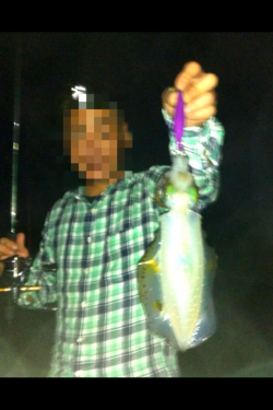 本庄浜でエギング、激シブの中、粘り続けて夕…