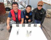 黒島の磯　エギングでアオリイカ～0.5㎏