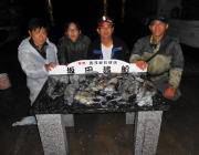 半夜～夜釣りのエギング☆二人でアオリ0.3～0.8㎏14ハイ