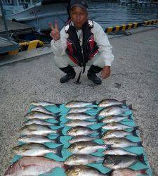 ヒラバエでのカゴ釣り釣果　魚種多様に釣れています