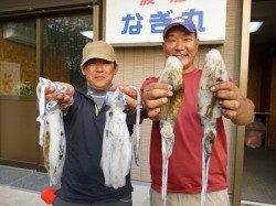 【4日】湯浅の磯でアオリイカ大漁です♪