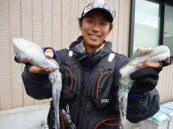 湯浅の磯、エギングで10杯オーバーの釣果あり！