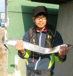 沖の北、ワインドで97cmのタチウオ！