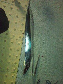 大阪南港、ワインドで良型タチウオ