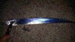 汐見埠頭でワインド　強い風の中タチウオの釣果