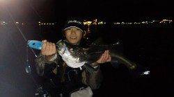 天橋立で親子でシーバスゲーム！70cmのナイスシーバス！