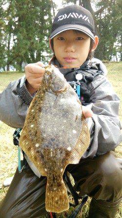 シーバス狙いで良型カレイがヒット