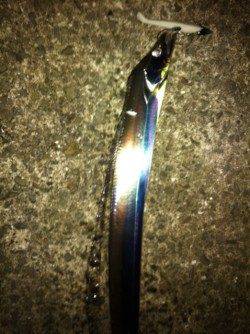 りんくうでタチウオワインド　2バラシ1匹ゲット