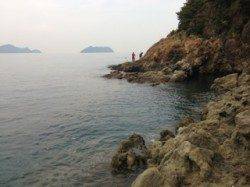 有田地磯　夕方からのエギングで友人とアオリイカ狙い