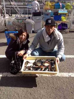 マリーナシティ海釣り公園、サビキとハゲ掛け…