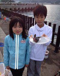 マリーナシティ釣り公園　サビキでアコウ22㎝が♪