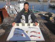 黒嶋の筏でマダイをキャッチ！