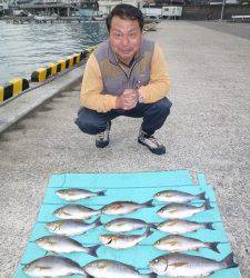 ヒラバエではカゴ釣りでイサキが好調でした