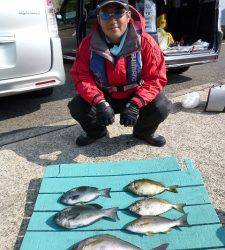 ヒラバエ　カゴ釣りで41cmのジャンボイサギも