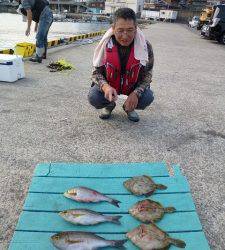 9日カゴ釣り釣果【イサギ・カワハギ・グレ・アイゴ】
