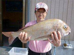 グッドサイズのマダイをキャッチ！in 湯浅の磯