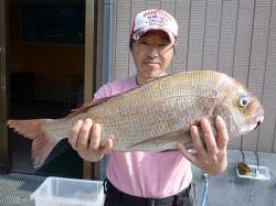 グッドサイズのマダイをキャッチ！in 湯浅…
