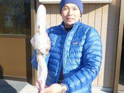 エギングで胴長29cm・1.02kgのアオリ！！