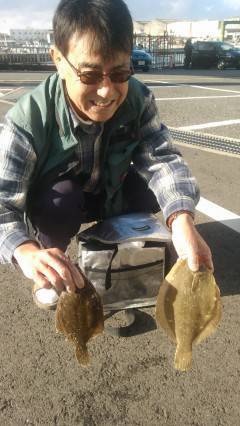 本日もカレイがポロポロ、青イソメで投げ釣り…