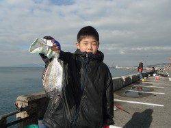 北港魚つり公園クリスマス釣果　チヌ・サンバソウ・カワハギ