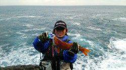 ショアジギングで黄金色のアイナメ☆