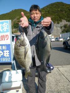 沖一文字内向きでフカセ釣り　グレ&…