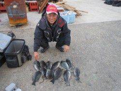 水温上昇で昼から釣れ出しました！萩尾の磯でフカセ釣り