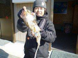 赤テープのエギでキャッチしました！