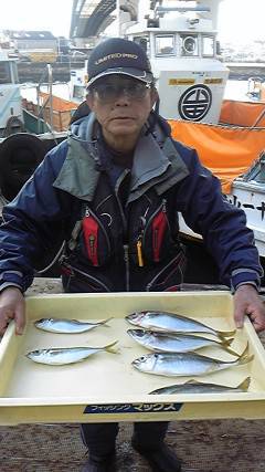 旧一文字赤灯、サビキでも良型アジ！