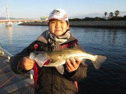 尼崎市魚つり公園、開園後は小キビレのアタリ多し