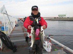 本日は釣り日和でした　尼崎市魚つり公園でハネ、セイゴ