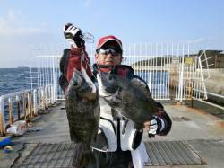 南港海釣り公園、フカセでチヌ　探り釣りでガ…