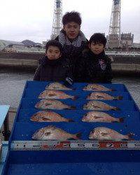 【19日】マリーナシティ海洋釣り堀でマダイ10尾