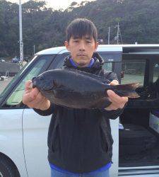 うねりがきつかったですがグレ釣れました!(^^)!　萩尾の磯