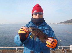 須磨海釣り公園　ウキ流し釣りでメバル26cm