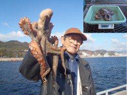 須磨海釣り公園、1620gのタコの記録賞！！