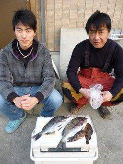 湯浅の磯でのチヌ釣果