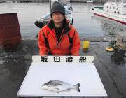 筏のチヌ釣りで45.5㎝の良型をゲット