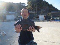 丸島・沖の赤島で40cmオーバーの良型グレ