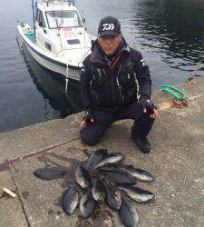 潮良く萩尾の各磯でグレ釣れてます(#^.^#)